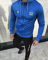 Спортивный костюм Audi sport rs мужской весенний осенний летний Олимпийка Штаны Ауди синий