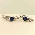 Сережки срібні із сапфіром Е-504, фото 8