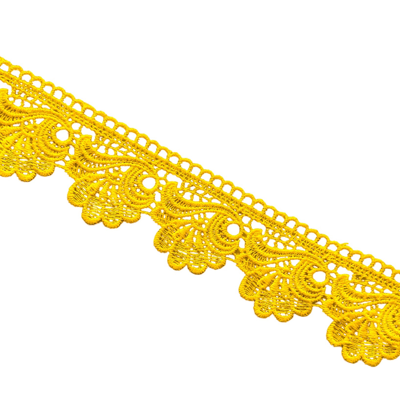 Мереживо макраме 6,0 см колір - жовтий, фото 1