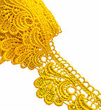 Мереживо макраме 6,0 см колір - жовтий, фото 3