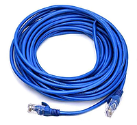 Сетевой инернет кабель (патч-корд) LAN 20m Blue