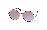 Солнцезащитные женские очки 9367-3, круглые розовые