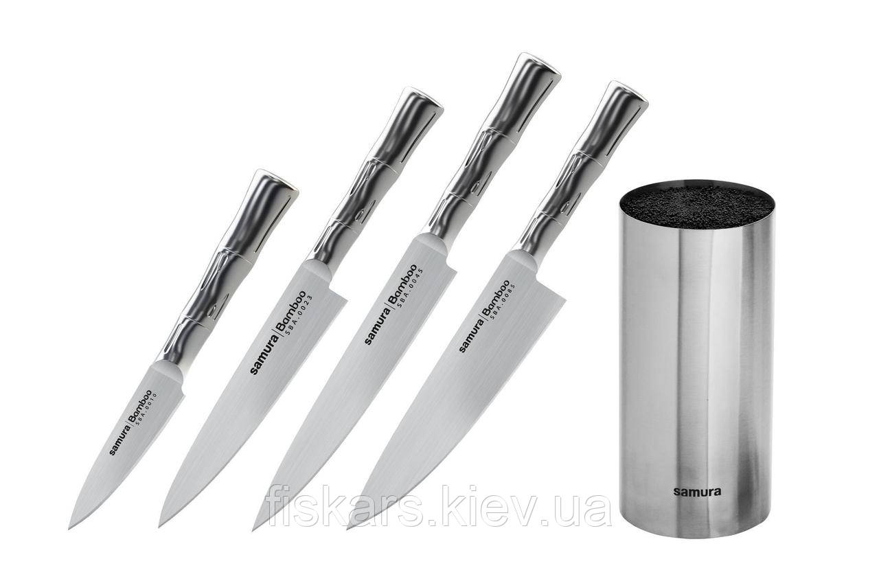 Набір із 4 ножів з підставкою Samura Bamboo (SBA-05), фото 1