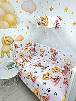 Комплект у дитяче ліжечко з балдахіном 8-9 елементів