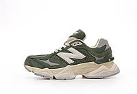 Зеленые женские кроссовки Нью Беленс 9060. Повседневные кроссы для девушек New Balance 9060 Green Beige.