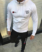 Спортивный костюм Audi sport rs мужской весенний осенний летний Олимпийка Штаны Ауди белый