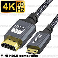 Кабель провод шнур Mini HDMI, совместимый с камерой Hero Raspberry Pi, 4K, 60 Гц Мини HDMI