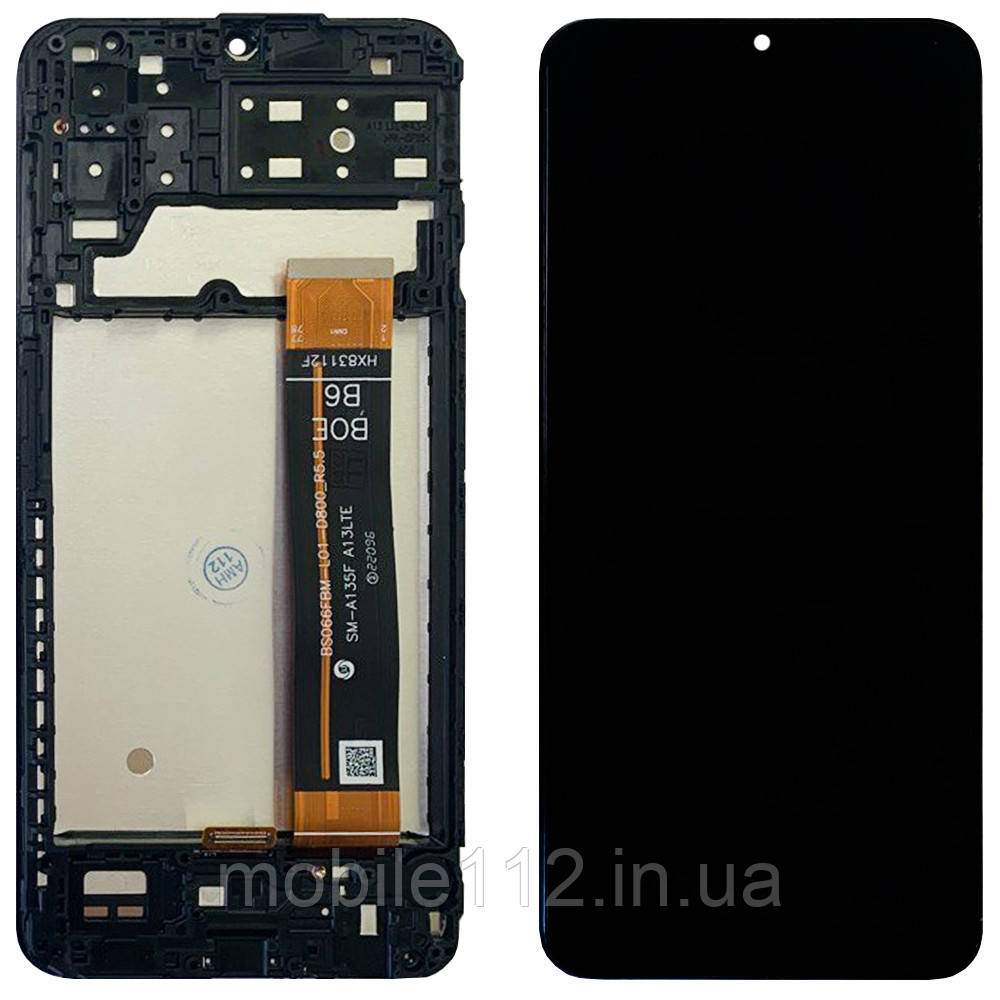 Екран (дисплей) Samsung Galaxy A13 4G A135F, M13 M135F з тачскріном та рамкою SM-A135F BS066FBM-L01-D800-R5.5