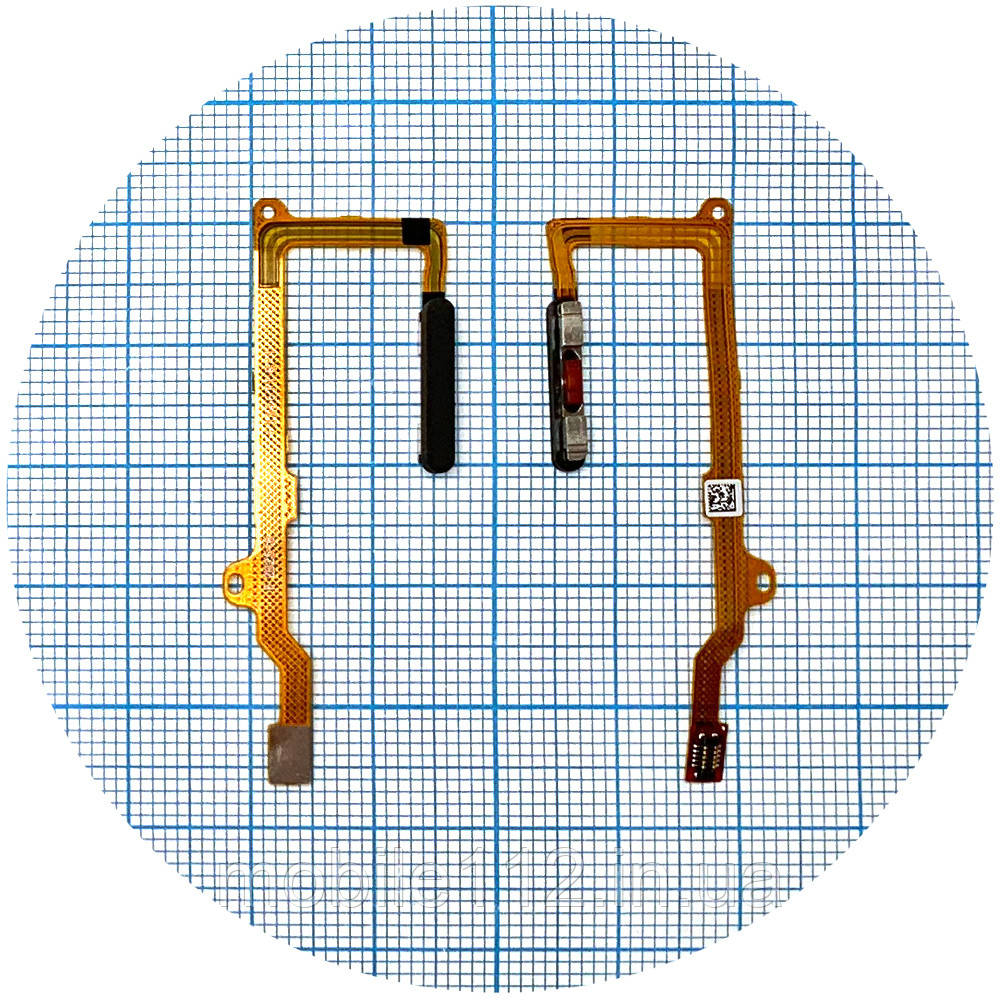 Шлейф Huawei P40 Lite 4G, P40 Lite 5G зі сканером відбитка пальця (чорний), фото 1