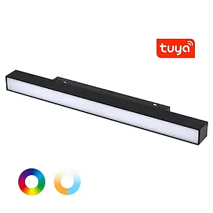 LED світильник трековий Mi-light TUYA RGB+CCT 12W 2700-6500К чорний SPL-MF5-12A-RF, фото 2