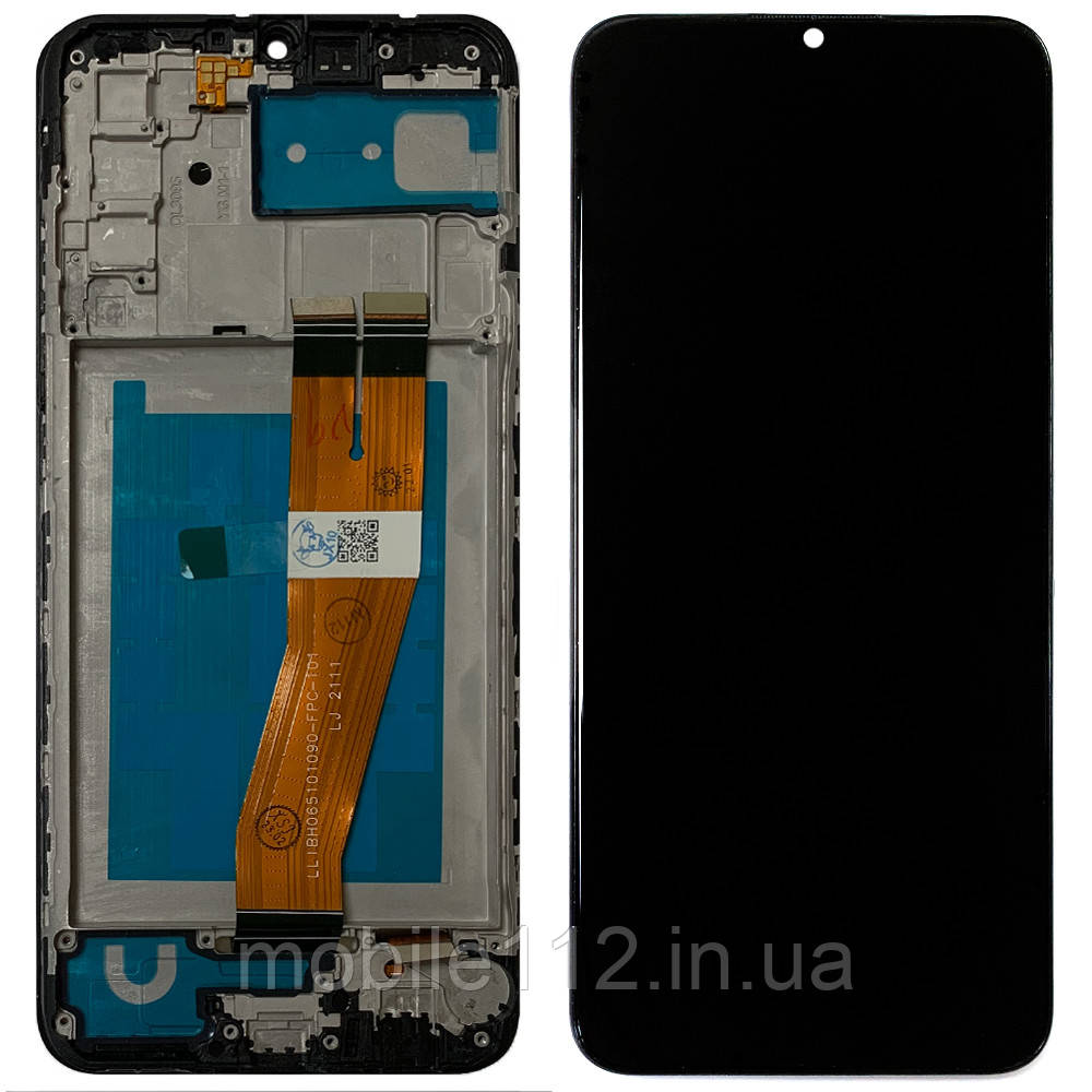 Дисплей (екран) Samsung Galaxy A02s A025F, M02S M025F 160 x 72 мм + тачскрін з рамкою (оригінал Китай жовтий шлейф), фото 1