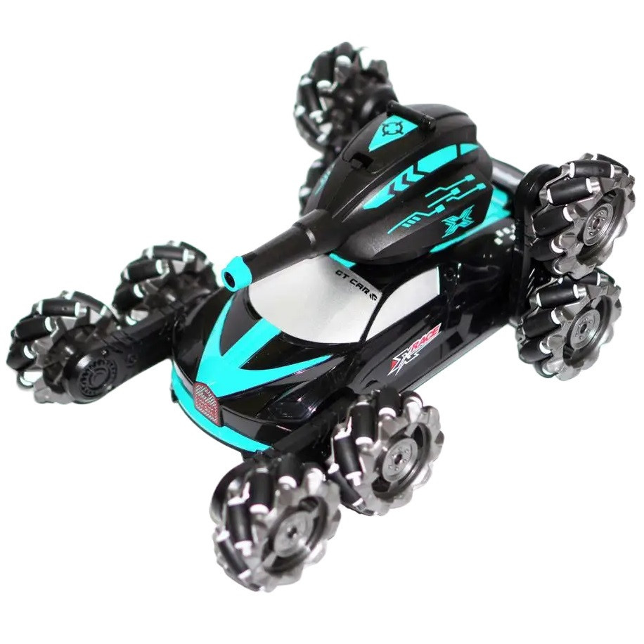 Игрушка танк-вездеход RIAS QF667-9 на радиоуправлении стреляющий водяными пулями с парогенератором Black-Blue - фото 1 - id-p2183854744