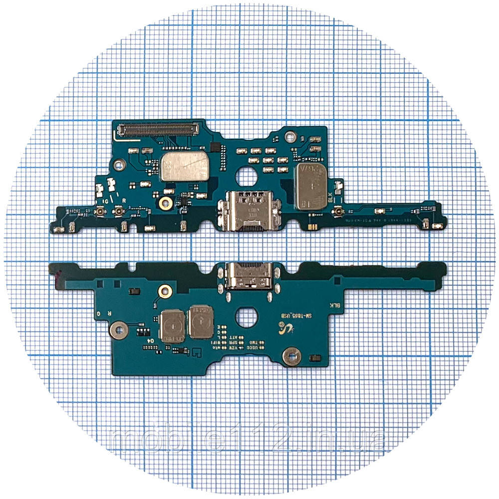 Шлейф Samsung Galaxy Tab S6 T860 T865 з роз'ємом зарядки та мікрофоном - нижня плата (оригінал 100%), фото 1