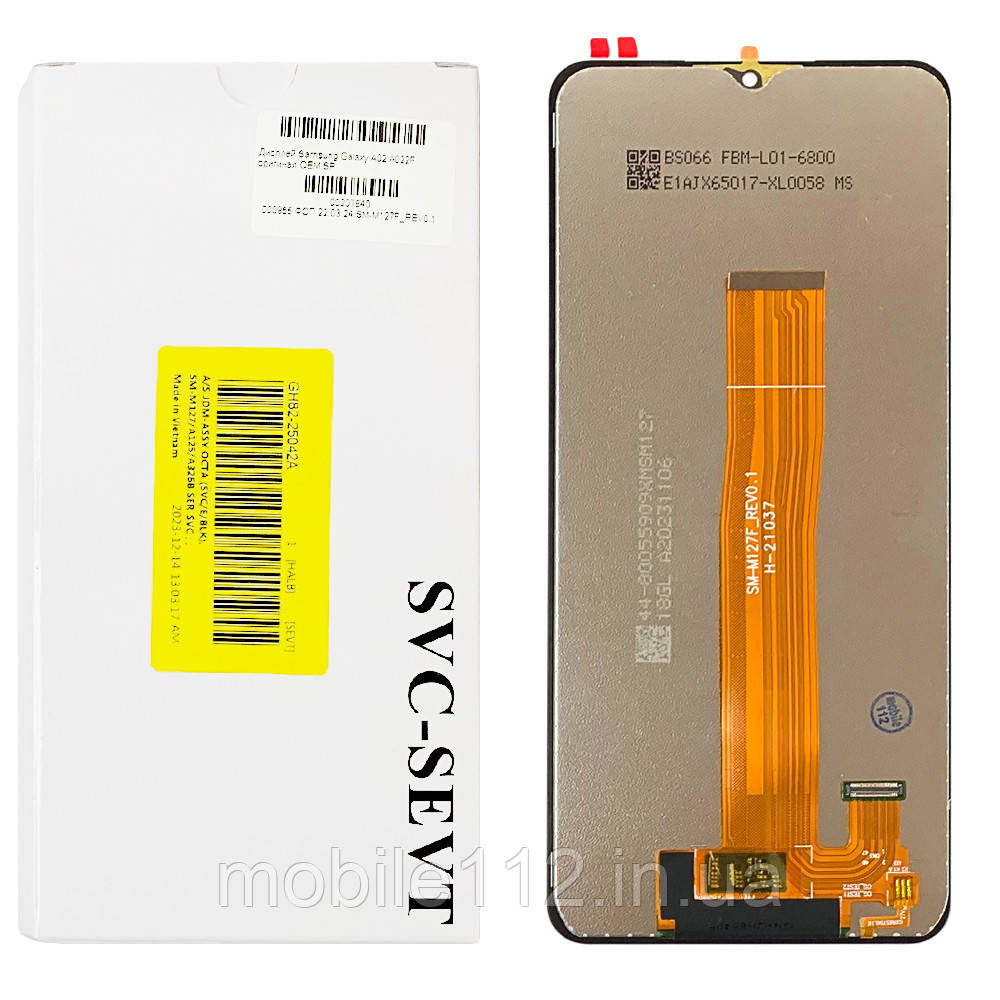 Екран (дисплей) Samsung Galaxy A02 A022F, M12 M127F, A12 A125F, A12s A127F з тачскріном SM-M127F_REV0.1 оригінал OEM SP