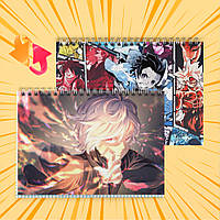 Зошит А5 48 арк. на пружині у клітинку 60 гр.м² Jigokuraku / Пекельний рай 004