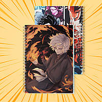 Зошит А5 48 арк. на пружині у клітинку 60 гр.м² Jigokuraku / Пекельний рай 015