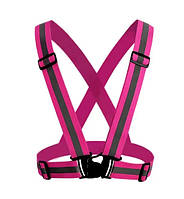 Світловідбиваючий жилет для бігу та велосипеду (рожевий)