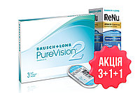 Акция PUREVISION 2 + РАСТВОР RENU ADVANCED (60 МЛ) Bausch+Lomb Ultra, PV2 ( 3+1+ 60 ml ReNu Advanced)