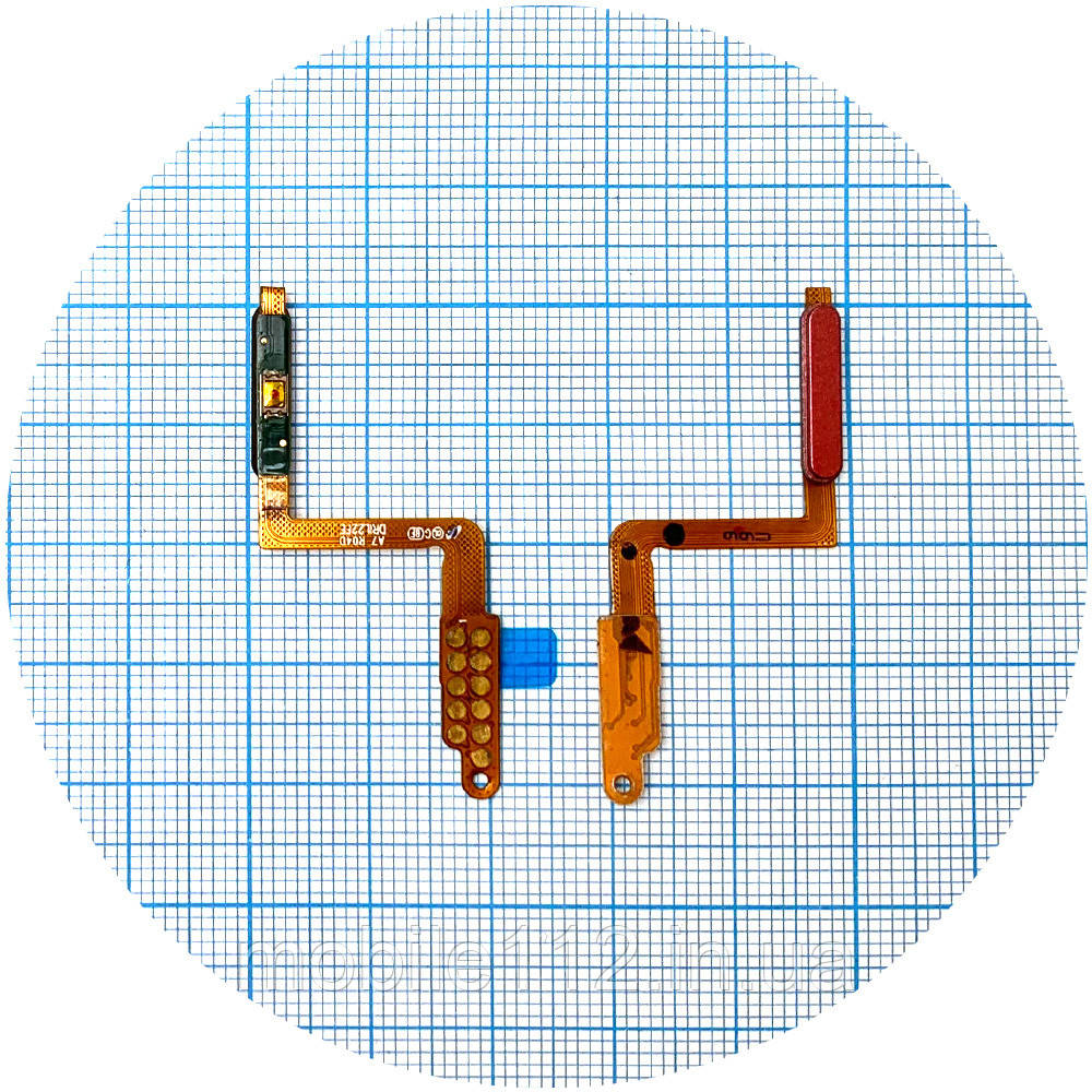 Шлейф Samsung Galaxy A7 2018 A750F з кнопкою ввімкнення та сканером відбитка (рожевий), фото 1