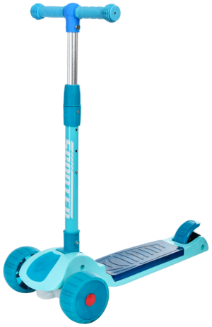 Дитячий триколісний самокат 6016-1, регульоване кермо, колеса зі світлом, музика, фото 1