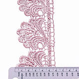 Мереживо макраме 6,0 см колір - рожевий, фото 2