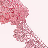 Мереживо макраме 6,0 см колір - рожевий, фото 3