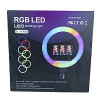 Кольцевая лампа rgb профессиональная светодиодная led кольцо 36 см для фотографий лампа для блогеров RL14 KOG