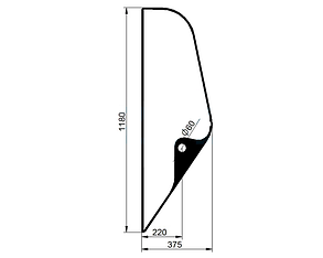 Стекло за дверью Manitou T2250 6908789