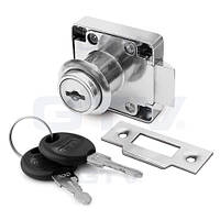 Замок для ДСП хром із клямкою GTV