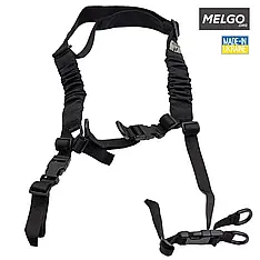 Ремінь збройовий триточковий (Мультикам, Чорний, Укр. піксель)