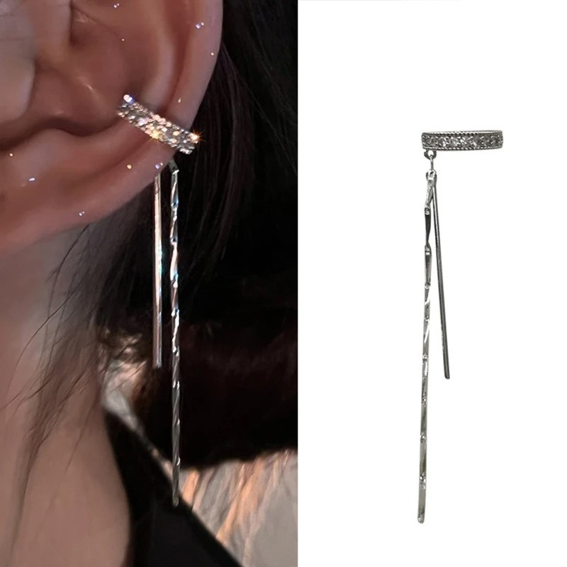 Набір біжутерія сережки-кліпси-кафи з медичної сталі JWER Style 5