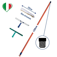 Професійна швабра для вікон 1.3м металева Згін для миття вікон 35см шубка Швабри для миття вікон Швабри