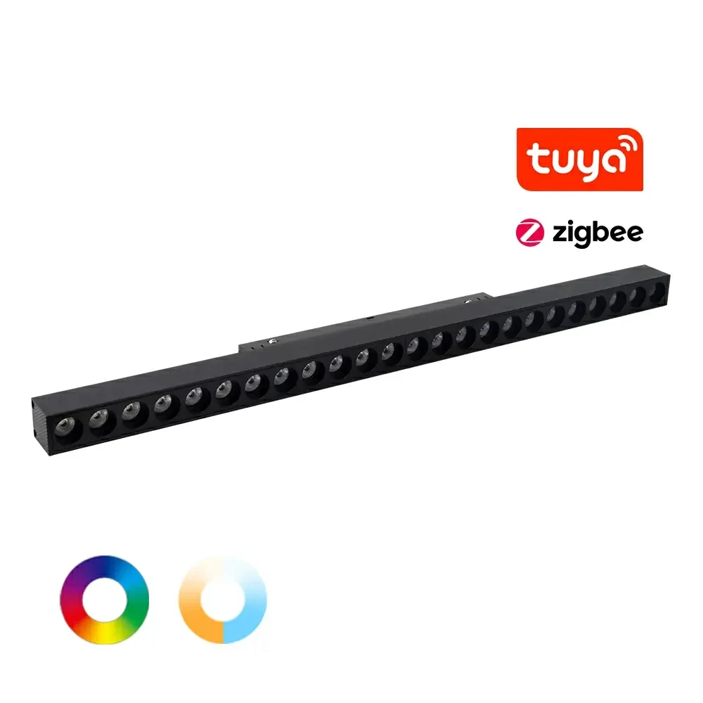 LED світильник трековий Mi-light TUYA RGB+W 12W 2700-6500К чорний SPL-MG5-12N-ZL