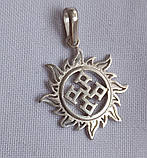 Духовна Сила в Сонечку 3 слов'янський оберіг срібло 925 проби, фото 2