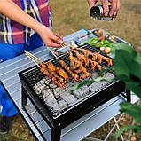 Складаний мангал чемодан переносний BBQ портативний барбекю гриль з решіткою для пікніка, фото 11