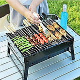 Складаний мангал чемодан переносний BBQ портативний барбекю гриль з решіткою для пікніка, фото 6