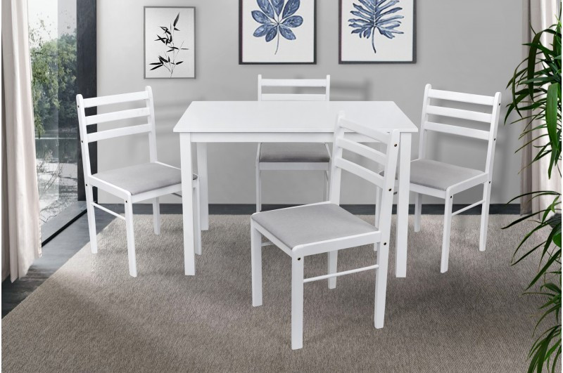 Обеденный комплект стол и стулья Джерси Микс мебель, цвет белый - фото 3 - id-p2183880846