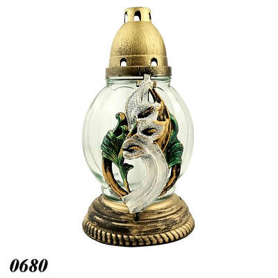 Свічка лампадка скло Кала d 13 см h 24 см (6шт)