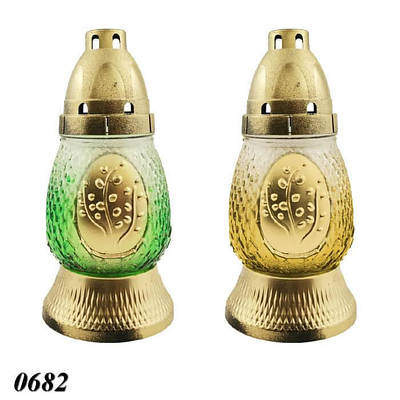 Свічка лампадка скло Гілочка d 9 см h 18 см (14шт)