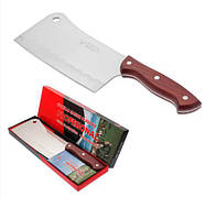 Ніж  топірець з деревяною ручкою | ніж з нержавіючої сталі | сокирка кухонна | ніж топорик