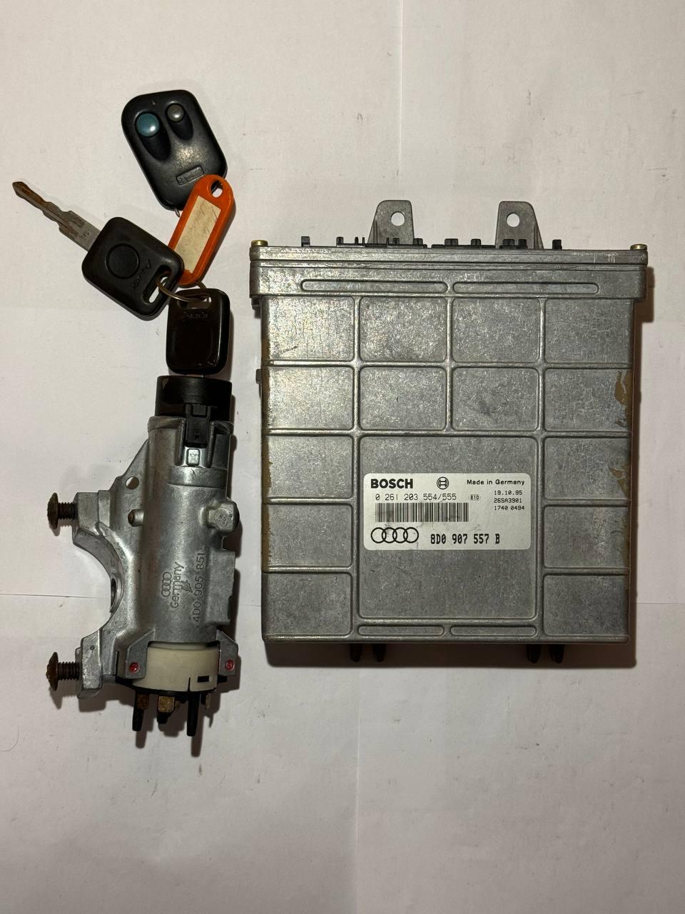 Комплект eлектронний блок керування Audi Bosch 0 261 203 554/555 / 0261203554/555 / 8D0 907 557 B / 8D0907557B / 4D0 905 851 A