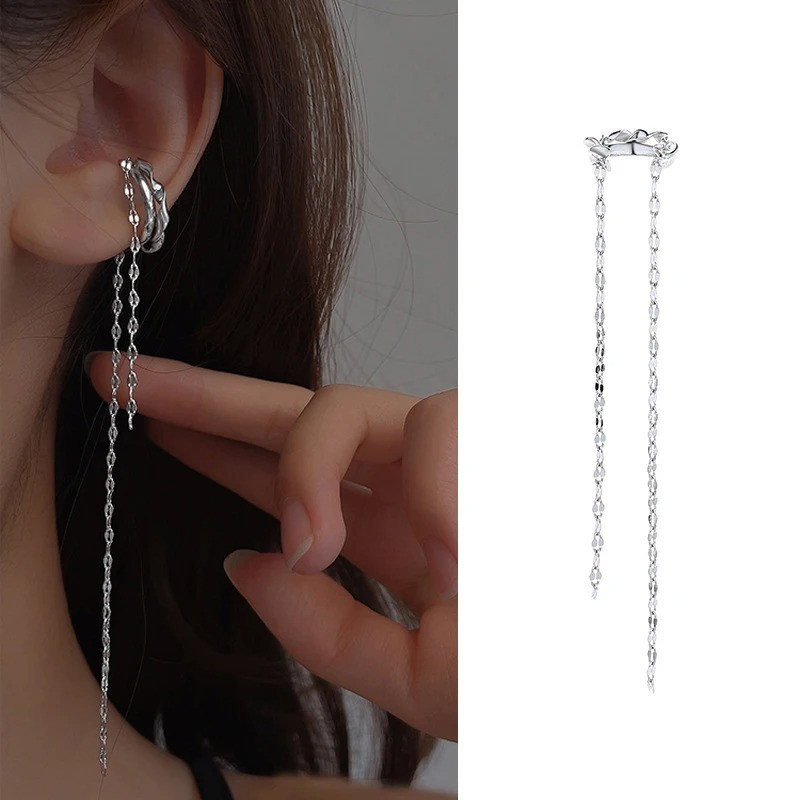 Набір біжутерія сережки-кліпси-кафи з медичної сталі JWER Style 8