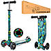 Дитячий триколісний складаний самокат iTrike JR 3-055-WP MAXI з принтом, фото 8