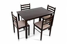 Обідній комплект стіл та стільці Джерсі Мікс меблі, колір темний горіх, фото 4