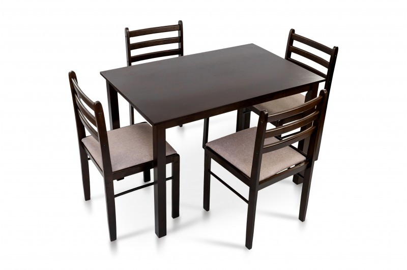 Обеденный комплект стол и стулья Джерси Микс мебель, цвет темный орех - фото 4 - id-p2183883016