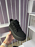 Кросівки жіночі чорні на високій підошві демісезонні осінь весна нубук, фото 10