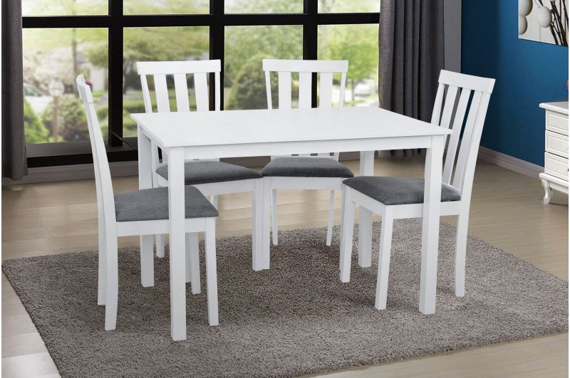 Обеденный комплект стол и стулья Юджин Микс мебель, цвет белый - фото 1 - id-p2183883796