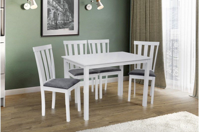 Обеденный комплект стол и стулья Юджин Микс мебель, цвет белый - фото 8 - id-p2183883796