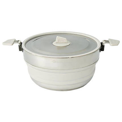 Туристична складана каструля Sea to Summit Detour Stainless Steel Collapsible Pot, 5 л (Moonstruck Grey), фото 1