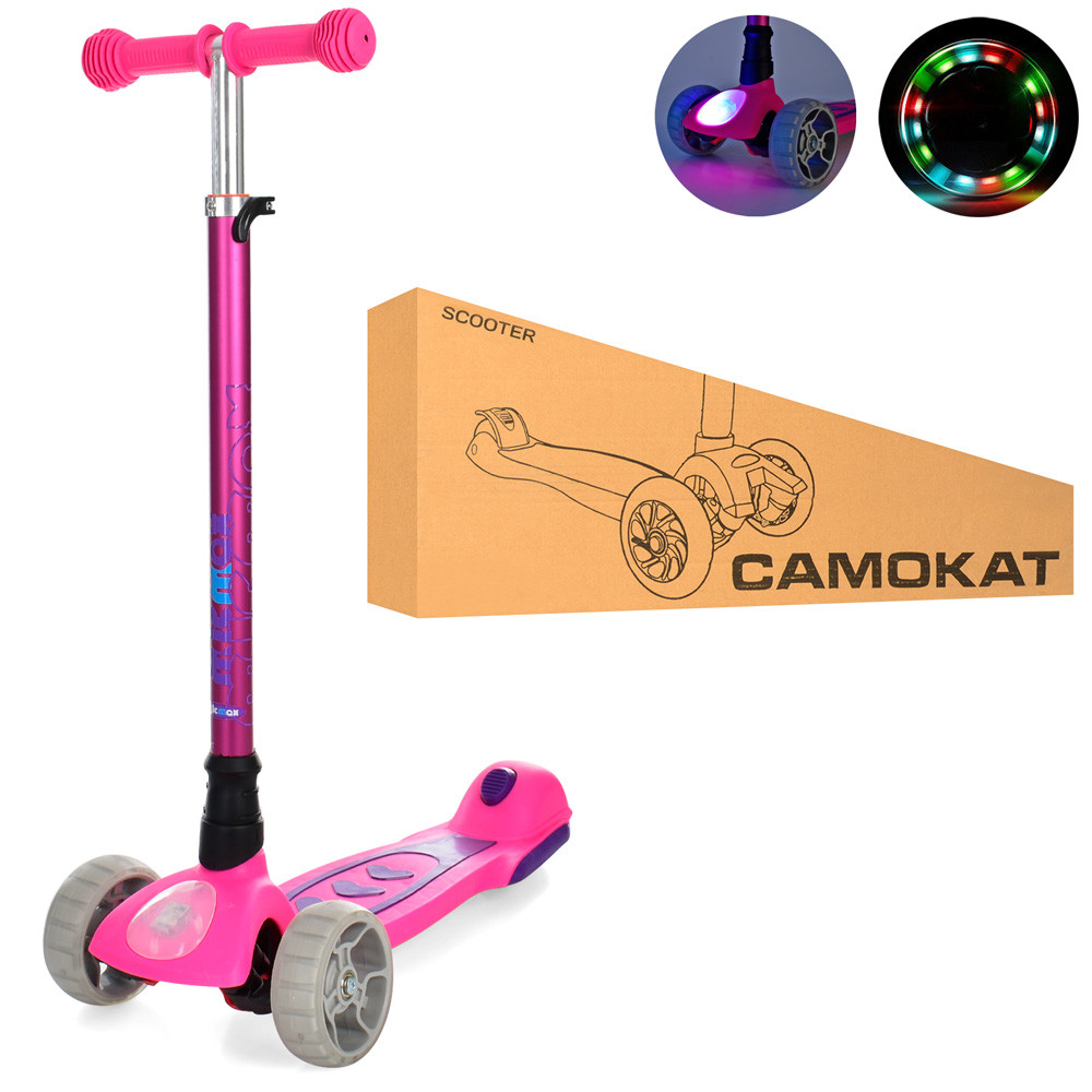 Дитячий триколісний самокат iTrike JR 3-060-37-P MAXI світло передньої панелі, 2 моделі, фото 1